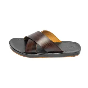 Cross Sandal – Coffee