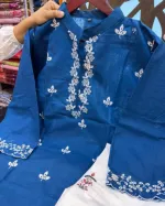 Women's Soft Cotton Embroidered Two Piece Set, 3 Colours