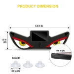Solar Devil Eyes LED Car/Bike Window Light with Motion Sensor & USB-C Charging