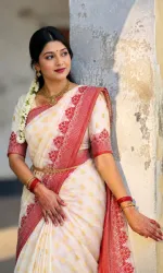 Arunanjali Soft Silk Katan Saree with Matching Blouse Piece