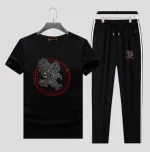 Men's Pure Cotton T-Shirt and Trouser Two-Piece Combo, 6 Colours