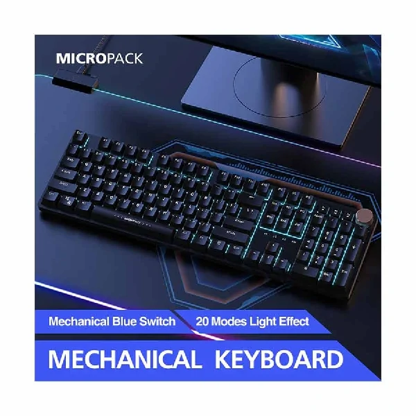 Micropack GK-30 ARES RGB Mechanical (Blue Switch) Wired Black Gaming Keyboard