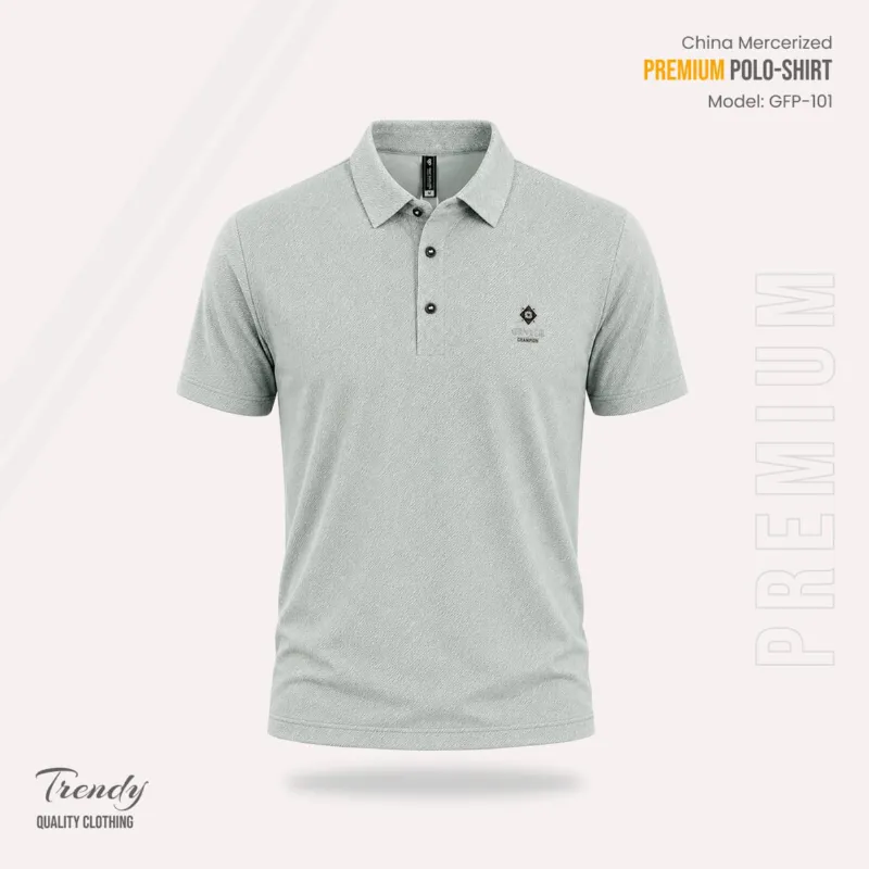 Men's Mercerized Fabric Polo Shirt, Size XL, 2 Colours