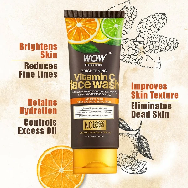 Wow Brightening Vitamin C Face Wash (100ml)