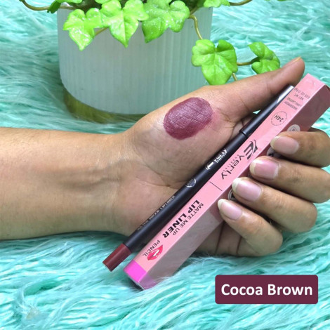 Everly Beauties Matte Makeup Waterproof Lip Liner - Cocoa Brown (China)