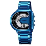 SKMEI 2298 Digital Stainless Steel Luminous Men’s Watch (Blue)