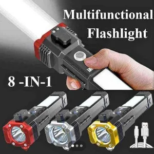 2 in 1 Rechargeable Torch LED Flashlight With Power bank