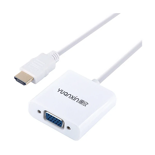 Yuanxin YHV-011 HDMI Male to VGA Female White Converter