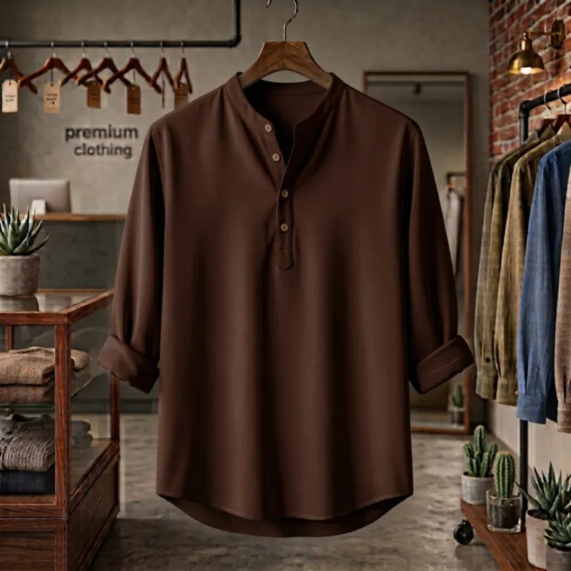 Men's Solid Colour Pure Cotton Katua for Everyday Wear