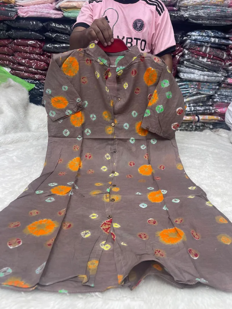 Single Piece Batik Print Kurti for Women, 5 Colour Choices