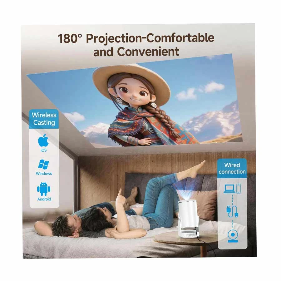 Magcubic HY320 Pro 400 ANSI Lumens 1080P Android Portable Projector