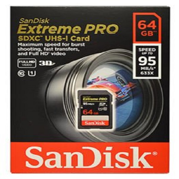 SanDisk 64GB Extreme PRO SDXC UHS-I Memory Card