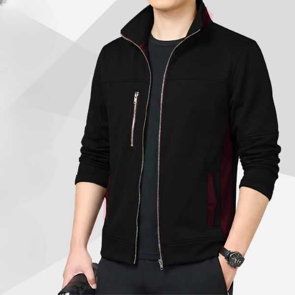 Mens Premium China Jacket (Black)