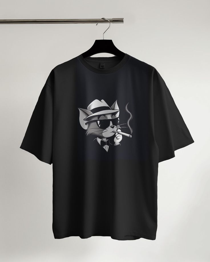 Pure Cotton Drop Shoulder T-Shirt, DTF Print, Unisex, 2 Colours