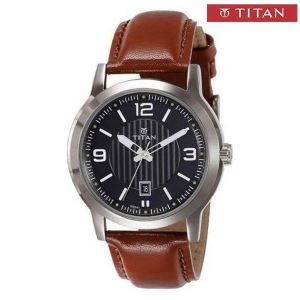Titan Analog Black Dial Men's Watch-1730SL02