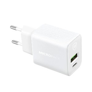Micropack MWC-233 PD 33W USB & USB-C White Charger