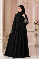 Kuchi Design Embroidery Borka in Cherry Fabric, Borka Only