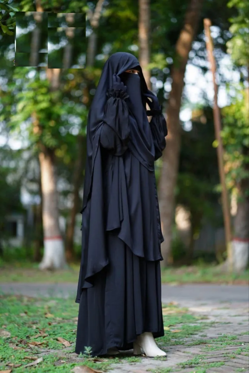 Muslima Borka Set with Hijab and Nikab, Sizes 50 to 56