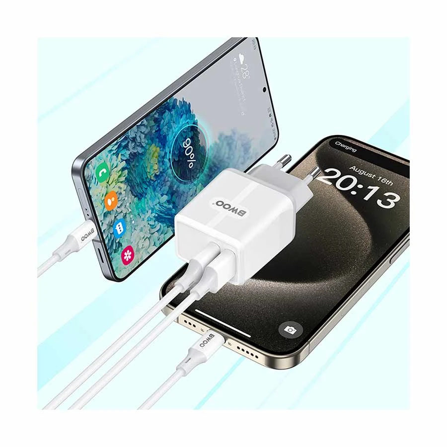 Bwoo BO-CDA171 Dual USB Wall Charger White (EU)