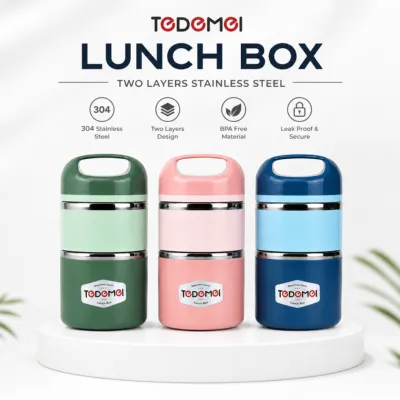 2.5 Layer 1.13L Stainless Steel Lunch Box – Leak-Proof, BPA-Free Airtight Tiffin Box with Handle for Office, School & Travel
