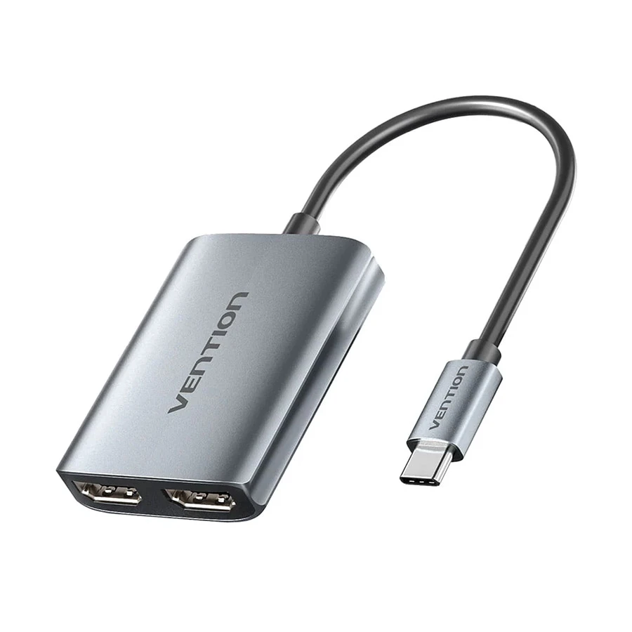 Vention ACZHB USB-C to Dual HDMI MST Converter 4K Gray