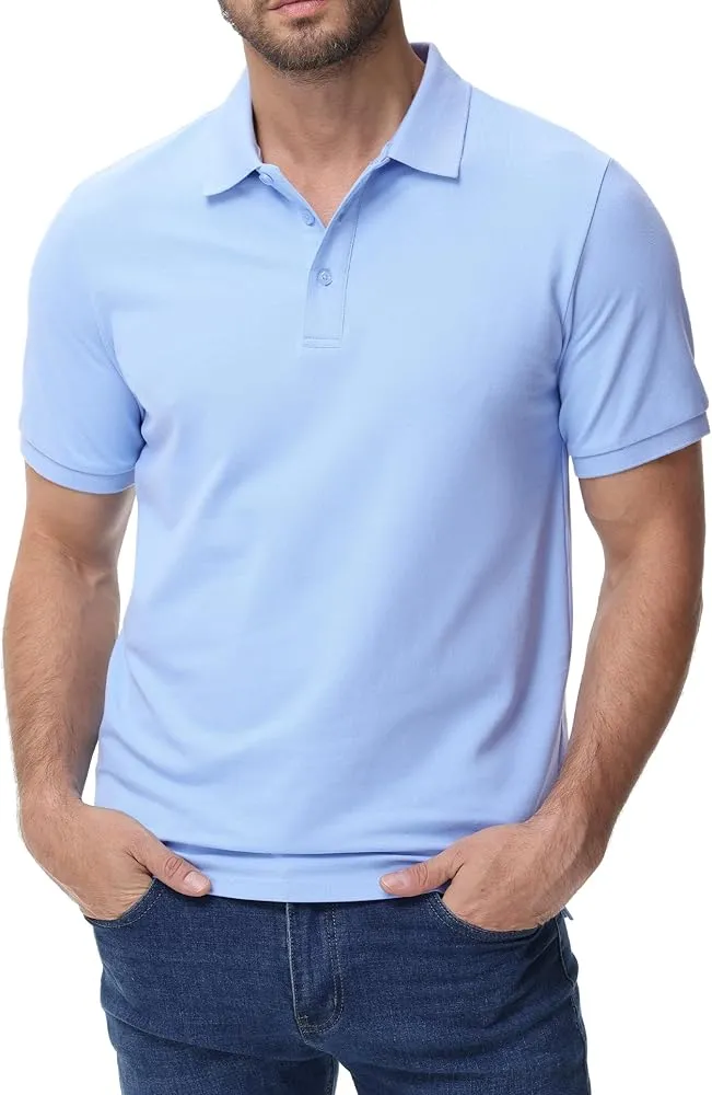 Men's Solid Cotton Half Sleeve Polo Shirt, 200 GSM, Size XL