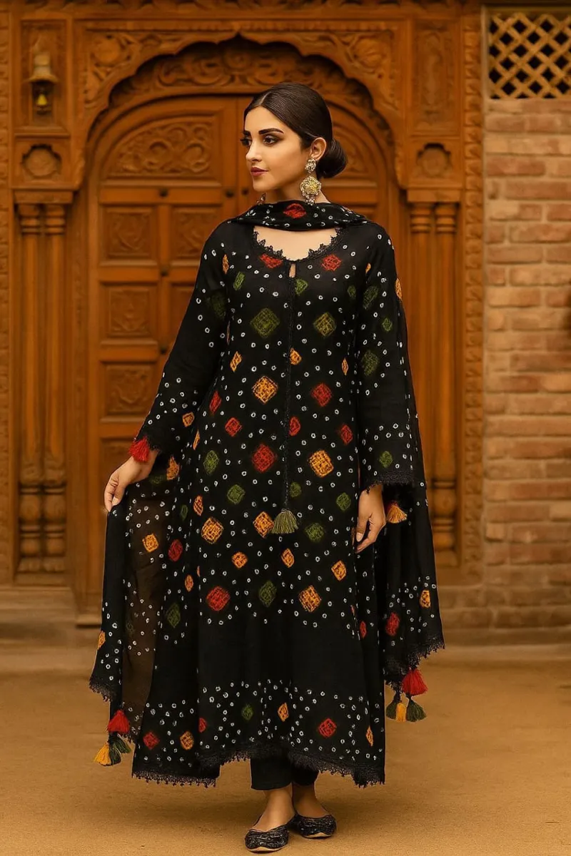 Pure Cotton Digital Print Three Piece, Sizes M to XXL