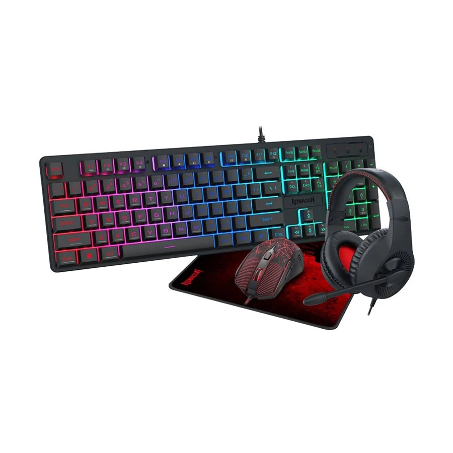 Redragon S107P-BA Gaming Keyboard, Mouse, Headphone & Mouse Pad Combo