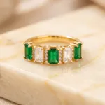 vibrant gold ring adorned with colorful gemstones,