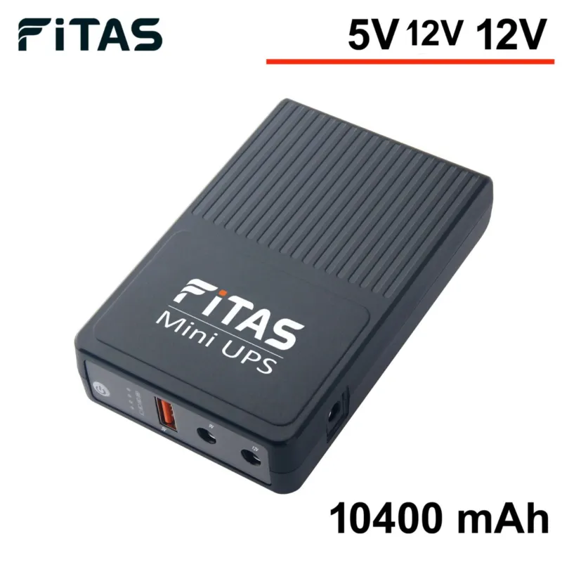 FiTAS Mini UPS 10400 mAh Battery Backup for Router, ONU & CCTV