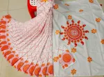 Resham Silk Saree with Screen Print and Blouse Piece