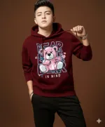 Unisex Drop Shoulder Hoodie, Pure Cotton 280 GSM, DTF Print