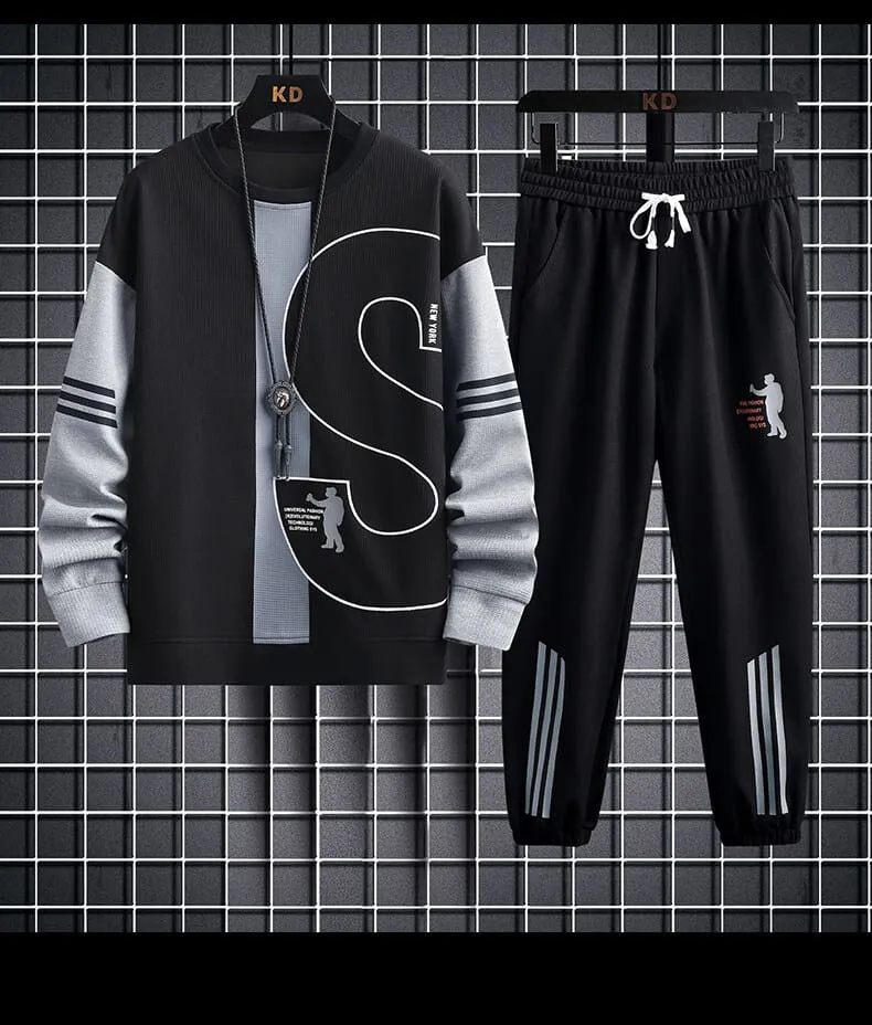 Men's Cotton T-Shirt and 280 GSM Trouser Set, 6 Colours