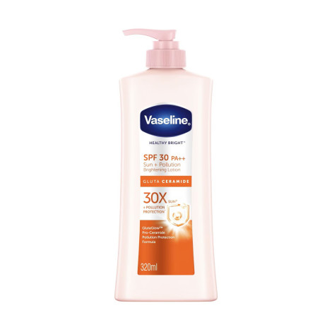 Vaseline Healthy Bright Gluta Ceramide Sun + Pollution Brightening Lotion SPF30 PA++ 320ml (Thailand)