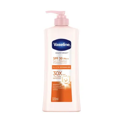 Vaseline Healthy Bright Gluta Ceramide Sun + Pollution Brightening Lotion SPF30 PA++ 320ml (Thailand)