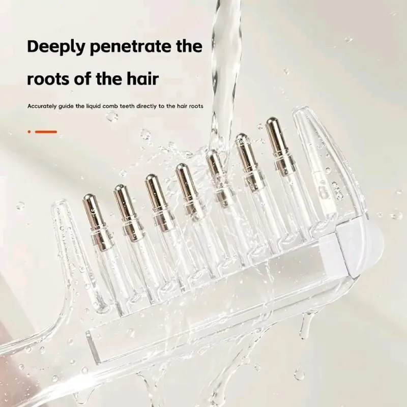 Hair Oil Applicator Comb with Oil Reservoir and Massage Teeth