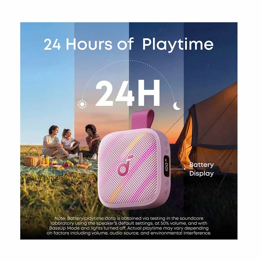 Anker Soundcore Boom Go 3i Pink Portable Bluetooth Speaker