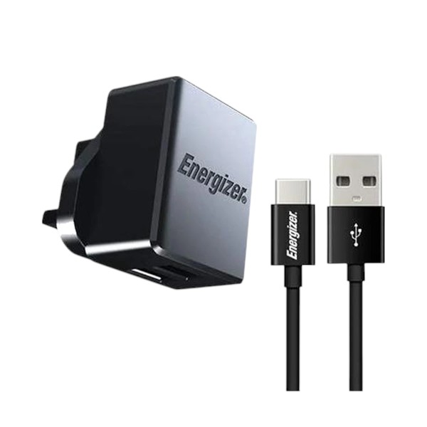 Energizer ACA2CUKUMC3 17W Dual USB UK Black Charger