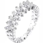 Double Rows Diamond Rings for Womens