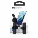 K8 Wireless Microphone for YouTube Vlogging, Video Recording Online Classes with Noise Cancellation Mic Supports (Type  C)