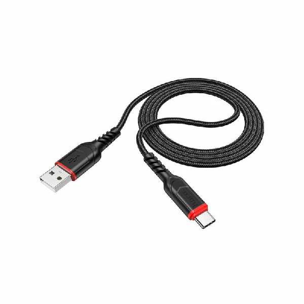 Hoco X59 1M Anti-Bending Type-C Charging Data Cable - Black