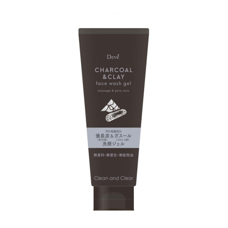 Deve Charcoal & Clay Facial Cleansing Gel 200g (Japan)
