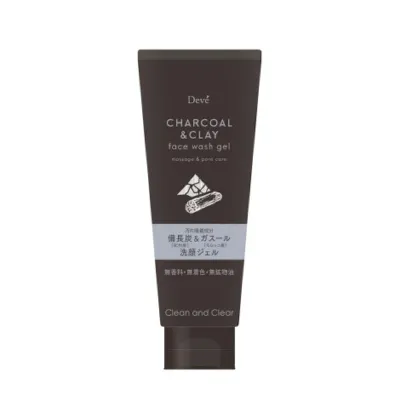 Deve Charcoal & Clay Facial Cleansing Gel 200g (Japan)
