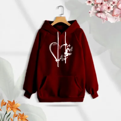Premium Comfortable (Love Butterflies) Ladies winter hoodie