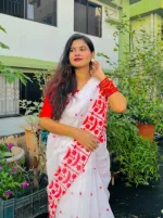 Women's Half Silk Block Print Saree, 12 Haath, 4 Colours
