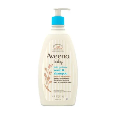 Aveeno Baby Daily Moisture Wash & Shampoo 532ml (Canada)