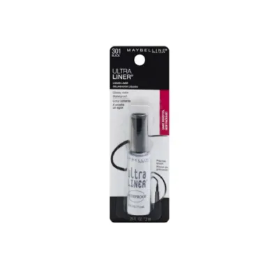 Maybelline Ultra Liner Waterproof Liquid Liner- 301 Black (USA)