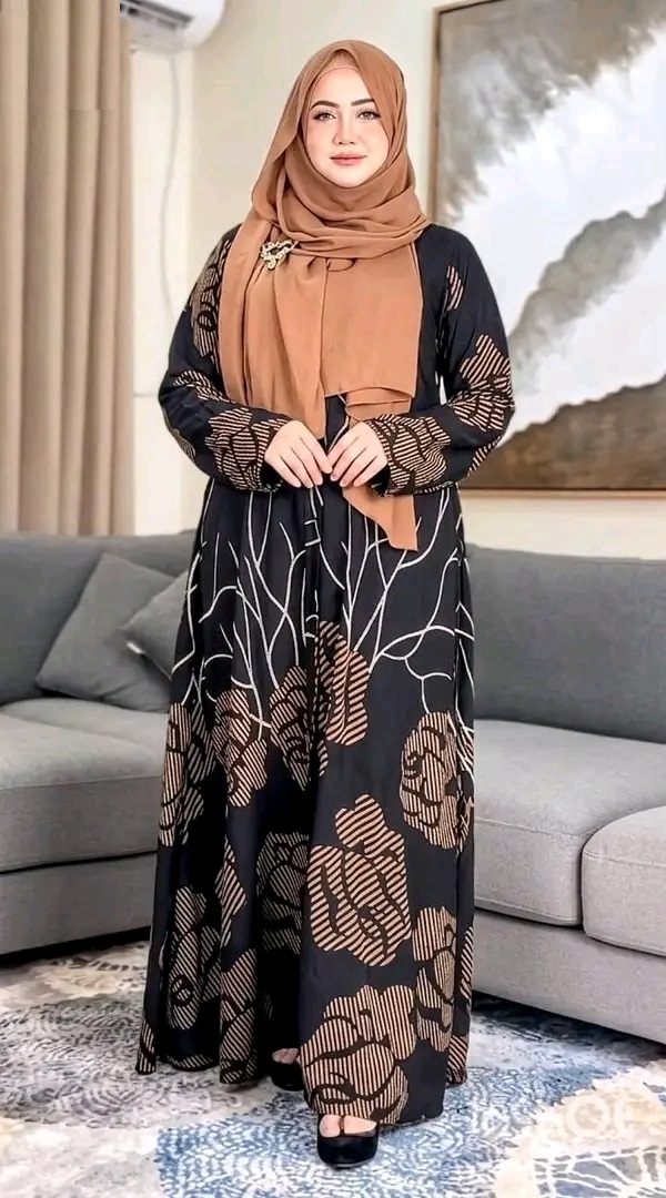 Jayma Digital Print Borka without Hijab, Sizes 50 to 56