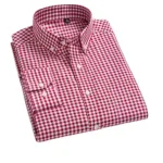 Men's Long Sleeve Office Check Shirt in Pure Cotton, M to XL