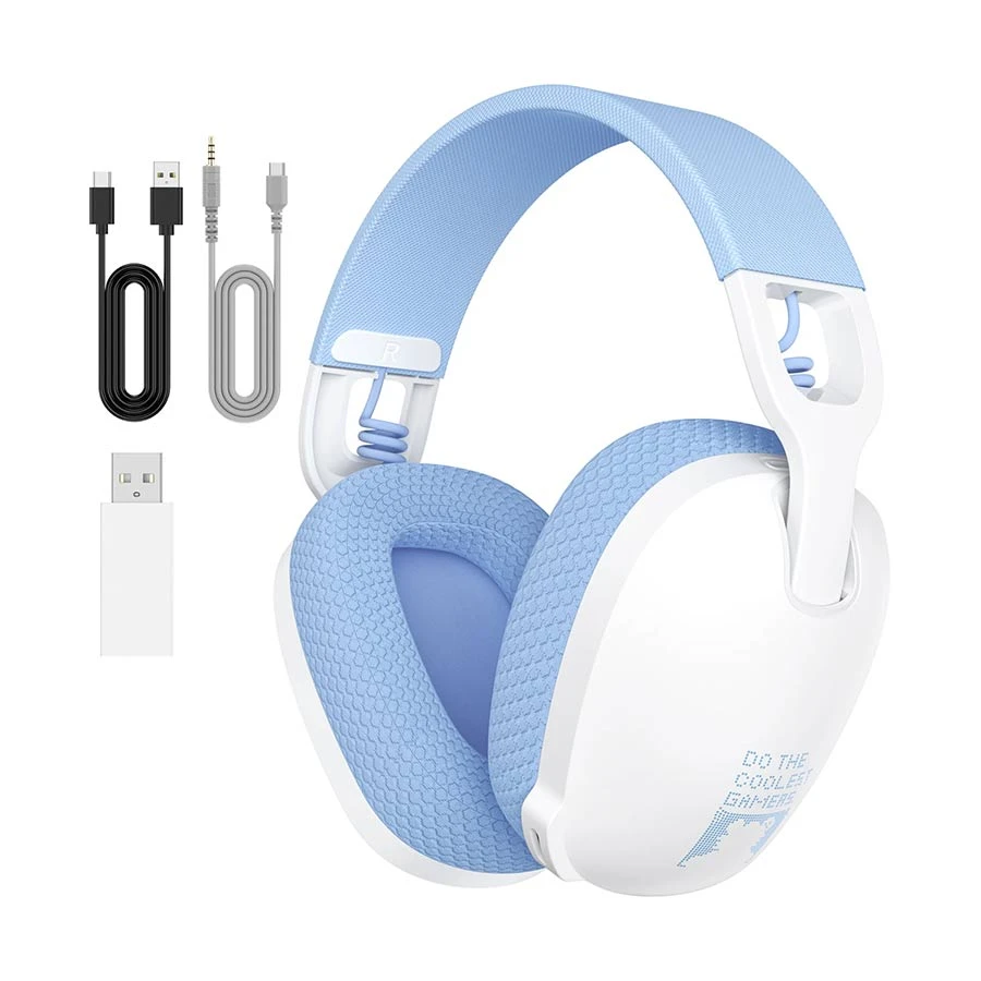 Onikuma B2 Tri-Mode Bluetooth 7.1 Surround Gaming Headphone White